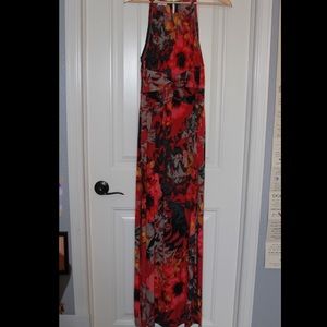 Maxi Colorful Floral Print Dress